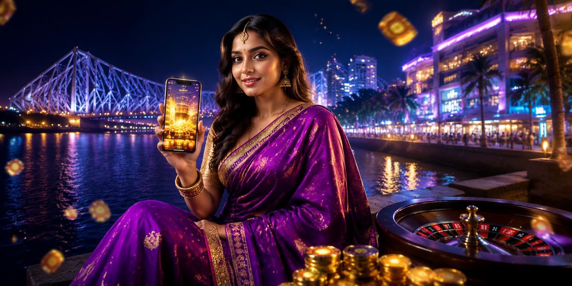 Kolkata casino app blue gold interface