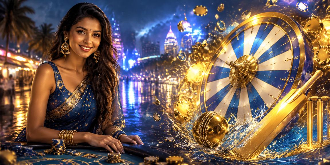 Mumbai cricket betting online screen with blue gold theme